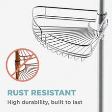 CYPNZenna Home - Soporte de ducha con barra de tensión sistema de almacenamiento de ducha ajustable en esquinas con 4 cestas y barra de toallas integrada solución de organización de baño 60 a 97Fashion - 227327259 - Ver 6