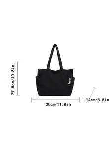 Customizable Personalized Name Women's Shoulder Tote Bag, 20256New Autumn/Winter Series Fashion Handbag Tote Bag, Large Capacity Lightweight Foldable Shoulder Bag, Classic Daily Fashion Shoulder Bag, Suitable For Commuting, Shopping, School, Vacation, Travel, As Birthday Gift, Holiday Gift For Mother, Sister, Friend, Girlfriend - Multicolor - View 9