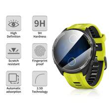 4pcs Tempered Glass Screen Protector For Garmin Forerunner 965, 9H Hardness, Scratch-Resistant, Bubble-Free Installation, 2.5D Rounded Edges, Smooth Surface - 4pcs Transparent - View 2