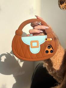 1pc Women's Asymmetrical Shaped Handheld Phone Case, Popular, Minimalist, Impact Resistant, Simple, Fashionable, Thin, Convenient, Impact Resistant, Soft Case/Shell, Compatible With Apple 17, 17 Pro, 17 Pro Max, 16, 16 Pro, 16 Pro Max, 15, 15 Pro, 15 Pro Max