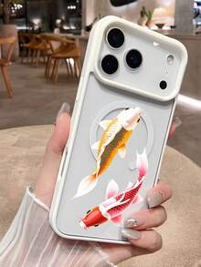 1pc Traditional Koi Fish Pond Water Pattern Magnetic Phone Case Japanese Art Aesthetic Style For Students New Year Birthday Valentines Day Anniversary Compatible With Iphone 17 Pro Max 17pro 17Air 17 16 15 14 13 12 11 X XS XSMAX Plus Pro ProMax S25Ultra S25 S24 S23FE S22 Plus FE Case - 粉色 - 查看 10
