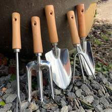 CYPNMOSU Jardineria Herramientas Juego de 5 Herramientas para Jardín Pala Tenedor Rastrillo Herramientas para Jardinería Kit de Herramientas de Jardinería Resistentes de Acero InoxidableFashion - 227217041 - Ver 4