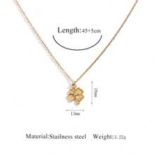 1 Piece Minimalist Luxury 304 Stainless Steel Necklace Star-Inspired Collarbone Chain For Women Elevated Everyday Sophistication - Gold - View 7