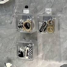 1个棉签收纳盒，壁挂式棉签整理盒，适用于浴室、梳妆台、衣柜，多功能收纳架，必备浴室配件，卸妆棉收纳盒，桌面棉签收纳容器 - 彩色 - 查看 8