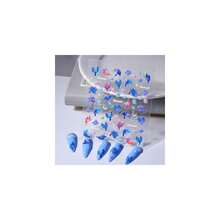 5D Embossed Nail Stickers For Summer Nail Art With Mermaid Tail Design Nail Decals Se--Adhesive Nail Art Stickers Moon Bubbles For Artificial Nails Supplies For Women Manicure Decorations - 風格4 - 查看 1