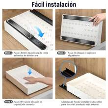 CYPNJuego de 3 Organizador de Gabinete Extraíbles Profundidad de 40cm Organizador de Cocina Cajones Deslizables para Cocina Organizador AlacenaFashion - como en la foto - Ver 4