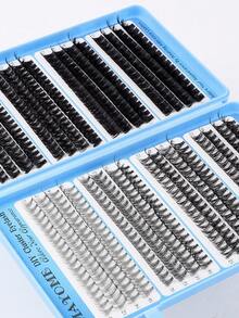 CMAYOME 584/616pcs Cluster False Eyelashes, Thick Curly Eyelash Extension Kit, D-Curl, 8-16mm Mixed Length, DIY Eyelash Extension Set, DIY Lower Lash Extension Tutorial, Fluffy Soft Individual Lashes, Create Voluminous Natural Y2K Butterfly Makeup Effect, Easy DIY Long-Lasting Eyelash Glue, DIY Remover, DIY Eyelash Tweezers (10D-150D Lashes) - Multicolor - View 5