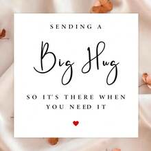 送上一个大大的拥抱，让你在需要的时候感受到温暖，想念卡，异地恋卡，拥抱卡，思念卡 - 彩色 - 查看 1