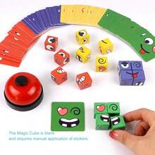 变脸魔方游戏，Uzzle游戏特惠，变脸积木游戏，变脸魔方游戏，表情匹配积木拼图，积木玩具，益智玩具，家庭对战游戏 - 彩色 - 查看 11