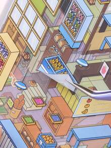 1 Set Miniature Scenery Sticker Book Collection 3D House Stickers For Kids Craft Scene Sticker Book Collage Small Patterns - Multicolor - View 8