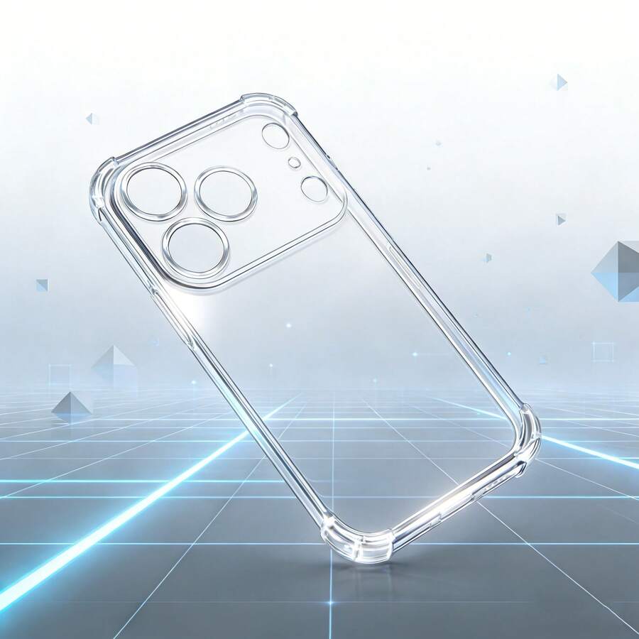 1pc Transparent Shockproof Anti-Fall Protective Case With Camera Protection For IPhone 17 Series