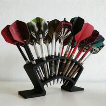 1个27槽飞镖收纳架，多飞镖稳定支架，飞镖靶配件桌面整理架，飞镖爱好者的理想之选 - 彩色 - 查看 5