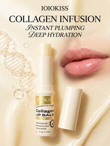 IOOKISS Collagen Lip Balm - Deep Moisturizing, Fades Lip Lines, Nourishing Lip Care Primer. One Application Provides A Soothing, Penetrating Moisture Lock To Relieve Dryness And Peeling, Softens Lip Lines, And Leaves Lips Fuller And More Supple. The Easily Absorbent Formula Is Non-Sticky And Non-Greasy, Suitable For Daily Lip Care Or As A Makeup Primer. - Collagen Lip Balm - View 4