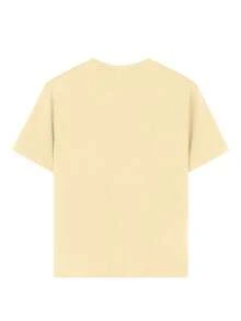 Young Girl Casual Graphic Print Crew Neck Short Sleeve T-Shirt, Summer Top - Apricot - View 2