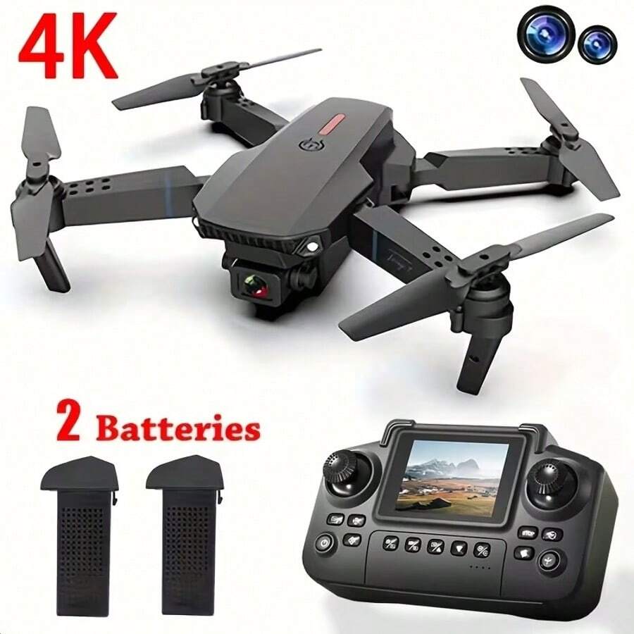 Drone E88 de nivel de entrada con pantalla y control remoto, cámaras HD ...