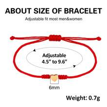 2pcs/Set Red Rope Heart Knot Handmade Braided Bracelet, Couples/Sisters Jewelry, Valentine's Day Gift - Red Heart Bracelet 2-piece Set - View 3