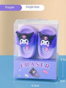 Sanrio 1 Pair (2pcs) Cartoon Kuromi, My Melody Slippers, Dust-Free Super Clean Wipe Reward Erasers - Multicolor - View 10
