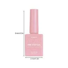 15ml Jelly Nude Pink One Step Gel Polish 3 In 1 Sheer Milky Color No Base Top Coat Required Natural Look For French Nail Wedding Bridal Art Spring Daily Wear Bottle Matches Gel Nails - Baby Pink - View 11