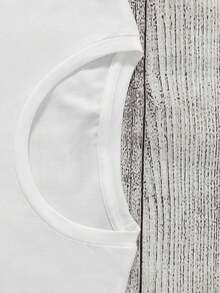 Camiseta navideña: Cuello redondo navideño - Blanco - Ver 3