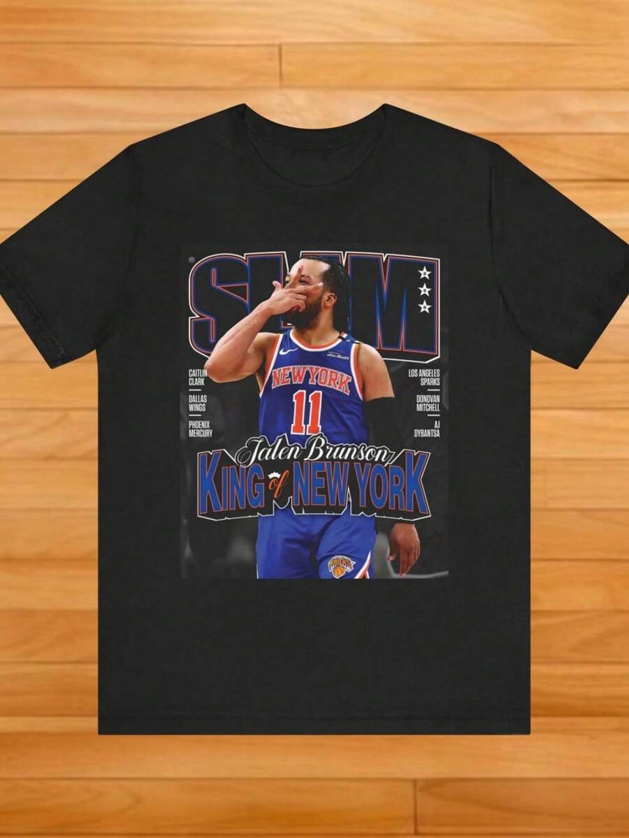 Jalen Brunson Shirt Knicks Brunson Slam Cover TShirt Basketball Unisex Tee - màu đen - Xem 1