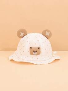 1顶幼儿小熊波点棒球帽，卡通熊猫多功能遮阳帽，多种颜色可选，适合男孩、女孩、婴儿日常防晒 - 彩色 - 查看 6