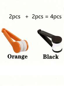 1/2/5pcs Eyeglasses Cleaning Kit - Portable Travel Set With Microfiber Cloth And Double-Sided Brush, Keep Glasses Spotless Anytime