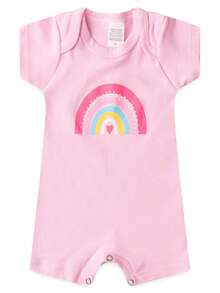 2-Piece Assorted Baby Romper Set For Boys And Girls - Màu Hồng Tươi - Xem 4