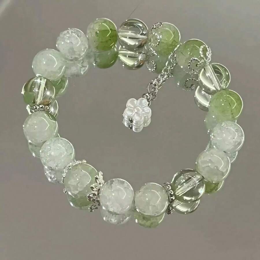 A Glass Bead Bracelet, Women's Accessory Bracelet, Suitable For Everyday Work Wear - 綠色 - 查看 1