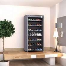 5/6/8/10 Tier Shoe Rack With Dust Cover, Non-Woven Fabric, Space Saving, High Capacity, Easy Assembly, Portable Shoe Cabinet, Suitable For Entryway, Storage Shelf, Home & Dorm Organization, Shoe Storage, Shoe Organizer, Bookshelf, Minimalist Style, Spring Break, Opulence Boho Style, High-End Style, Mother's Day, Saudi National Day - Multicolor - View 8