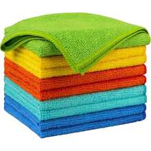 Microfiber Cleaning Cloth, 10PK, Microfiber Towels For Cars, Premium All Purpose Car Cloths, Dusting Cloth Cleaning Rags, Absorbent Towels For SUVs, House, Kitchen, Window, 12"*12", Green,40065067 - 綠色 - 查看 1