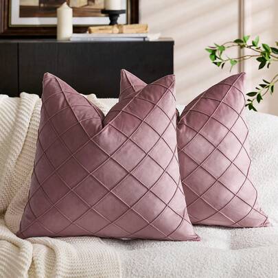 1pc Solid Color Cushion Cover Without Filler