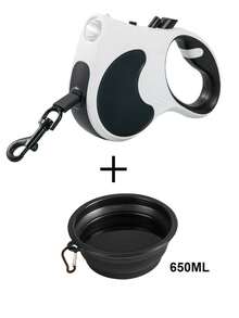 5米/16英尺可伸缩狗绳，带LED灯，适用于体重不超过77磅的狗狗，360°防缠绕尼龙带，防滑手柄 - 彩色 - 查看 13