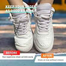 1-4双装防皱鞋垫，适用于运动鞋 – TPE透气内衬，黑白两色可选，防止鞋头开裂，保持鞋型，轻便易携，适合日常穿着