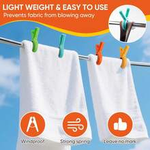 4/10pcs Large Beach Towel Clips, Suitable For Beach/Pool/Cruise Chair, Heavy Duty Cloth Clips, Windproof, Home Laundry Drying Clips - Multicolor - View 7