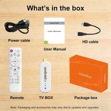 H96 MAX M20 智能电视棒，Amlogic S905L3 芯片，Android 9.0 系统，支持 2.4G/5G WiFi、蓝牙 5.0，内置多媒体播放器和蓝牙语音遥控器，是一款安卓电视盒 - 白色 - 查看 11