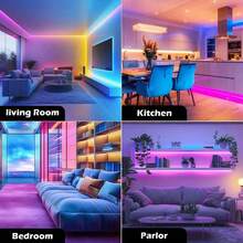 1pc 5V USB LED Light Strip, 3535 LED, 24-Key IR Remote Control, Dimmable. Suitable For Bedroom And Living Room Ambient Lighting, Christmas And New Year Decoration Lights - Multi-color Light - View 7