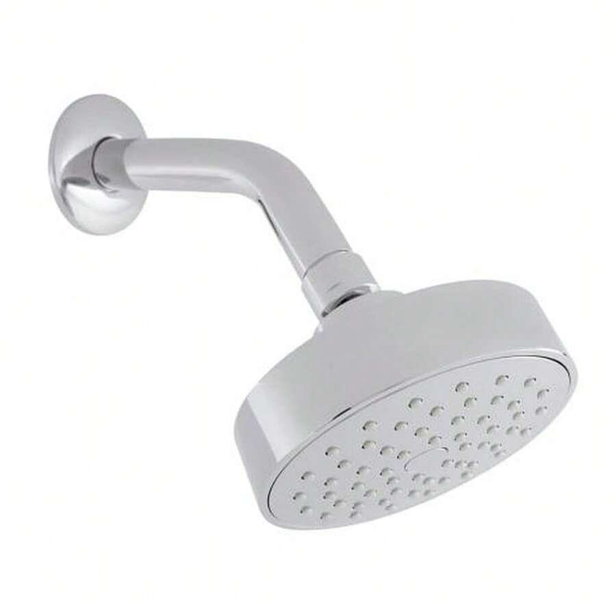 CYPNURREA 3018B Regadera tipo cebolla redonda con brazo y chapetón ABS con brazo de acero inoxidable certificado NOM-008-CONAGUA-1998 garantía 100 años en defectos de fabricación y 10 años en cromoFashion - como en la foto - Ver 1