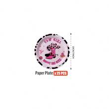 Western Cowgirl Themed Disposable Plates, Napkins, Cups - One-Time Party Supplies Set, Fits 25 Guests, Disposable Paper Plates Party Tableware Suitable For Birthday, Wedding, Theme Party, Family Picnic - Multicolor - View 7