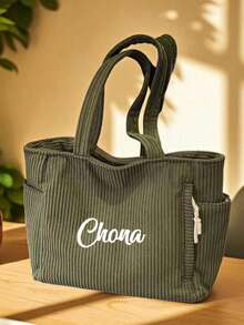 Customizable Personalized Name Women's Shoulder Tote Bag, 20256New Autumn/Winter Series Fashion Handbag Tote Bag, Large Capacity Lightweight Foldable Shoulder Bag, Classic Daily Fashion Shoulder Bag, Suitable For Commuting, Shopping, School, Vacation, Travel, As Birthday Gift, Holiday Gift For Mother, Sister, Friend, Girlfriend - Multicolor - View 7
