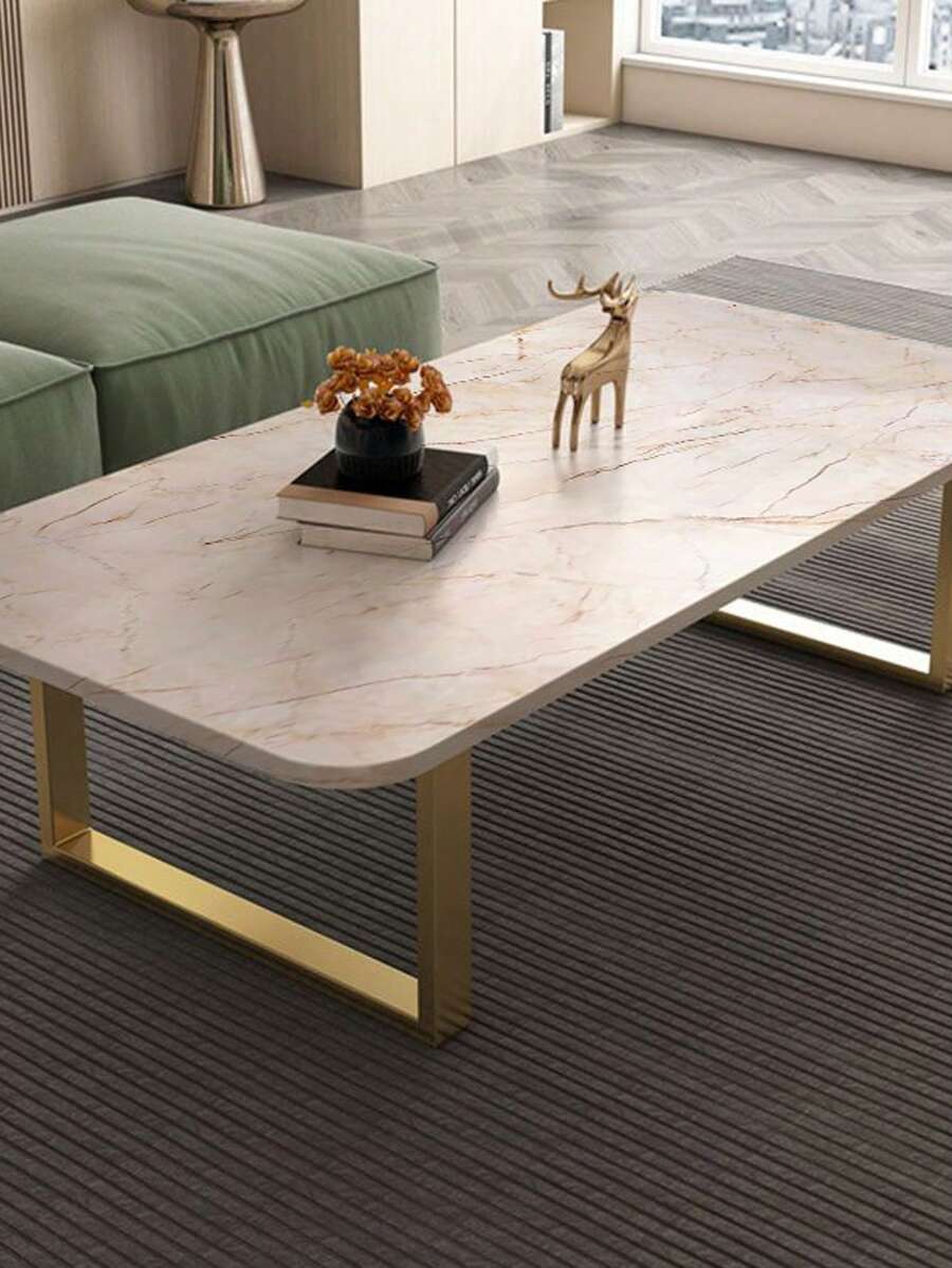 1 Roll Beige Marble Pattern Wallpaper, Suitable For Covering Furniture And Decorating Kitchen As Sticker, Ideal For Indoor Wall Decor, Can Enhance Dining Table And Bookshelf, Easy To Use As Drawer Liner - Beige - View 1