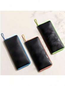 二合一吸水伞袋和清洁布 - 防漏、速干、便携伞具收纳袋（绿色/橙色/蓝色）超强吸水内衬：采用优质超细纤维毛巾布制成，内层可快速吸收湿伞上的多余水分，保持您的包、汽车座椅和地板完全干燥。 - 多色 - 查看 4