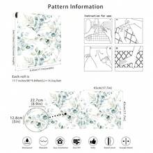 Peel And Stick Wallpaper Boho Eucalyptus Leaf Wallpaper For Bathroom Renter Friendly Removable Wallpapers Stick On Contact Paper For Bedroom Home Decor 17.5 X118 In - 綠/白 - 查看 10
