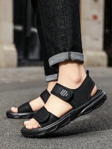 1 Pair Men's Summer Sandals, Non-Slip Outdoor Fashion Summer Shoes, Driving, Casual Beach Shoes - Black - View 1