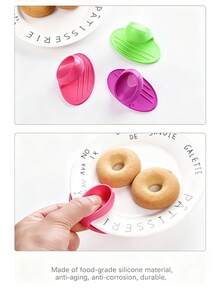 10pcs New Silicone Heat Resistant Finger Sleeves, Thick High Temperature Proof Kitchen Gloves For Microwave Oven, Wholesale - Multicolor - View 4