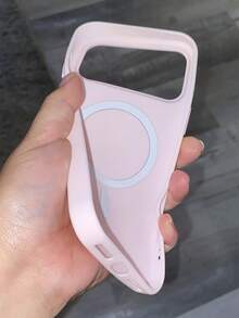 1pc Silicone Minimalist Matte Touch Wireless Charging Magnetic Phone Case, Compatible With IPhone 17Pro Max 17Pro Soft Silicone Back Cover