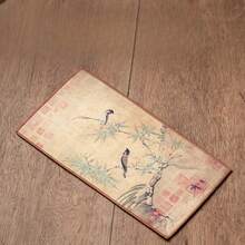 Toalla deé rectangular creativa estilo chino Guochao, engrosada y absorbente, accesorios para la ceremonia delé Kung Fu - pájaro de bambú - Ver 13