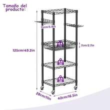 CYPNRack para Mancuernas de Gimnasio en CasaOrganizador de Cochera para Equipos Deportivos Estante de Almacenaje Multifuncional con Ganchos y RuedasFashion - como en la foto - Ver 3