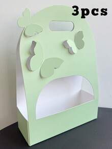 1pc/3pcs/5pcs, Multiple Colors Available, Suitable For Mother's Day, Valentine's Day, Wedding, Teacher's Day, Etc., Hand-Held Flower Box, Paper Bowknot Box, Flower Bag, Fresh Flower Gift Box - Gift Box - View 34