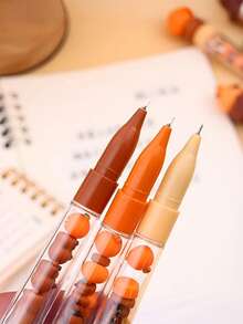 水豚叠叠乐圆珠笔，可爱卡通水豚造型圆珠笔，0.5mm速干顺滑书写文具笔，时尚美观的文具用品，办公用品，学习用品，返校季。