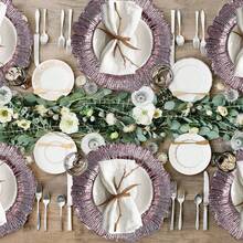 12/36pcs 13" Charger Plate, Floral Reef Charger For Dinning Plates, Table Setting And Wedding Party Table Decor. - 玫瑰金色 - 查看 6